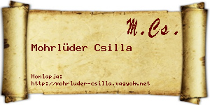 Mohrlüder Csilla névjegykártya